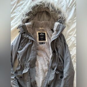 Hollister heritage fur lined parka